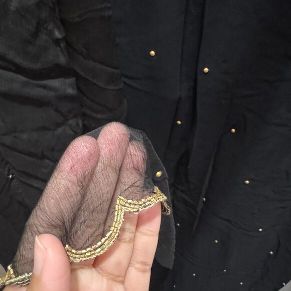 Indian Black Bell Sleeves Boutique Suit | Traditional | Heavy work - Picture 5 of 9